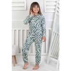 Kaplan Desenli Kız Çocuk Pijama Takımı