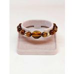 Kaplan Gözü & Oniks Taşı Unisex 10mm Tasarım Bileklik 39660