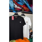 Kaplan Nakış Logo Detaylı Erkek T-Shirt - Siyah