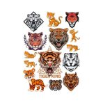 Kaplan Sticker Set -2 15 Parça Telefon, Tablet, Defter, Laptop Sticker