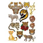 Kaplan Sticker Set-5 15 Parça Telefon, Tablet, Defter, Laptop Sticker