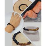 Kaplangözü Mat & Oniks Taşı 8mm Unisex Tasarım Bileklik Hawaii Model (17066)
