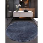 Kaplansoy Carpet Banyo Paspası Banyo Halısı Post Peluş Yuvarlak Antrasit - 200x200 cm