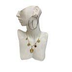 KAPLUMBAĞA,DENİZ KABUĞU, GÜNEŞ, MADALYON 736 DETAYLI BOHEM ŞANS KOLYE (ÇELİK GOLD) 719-111