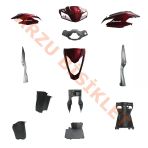 Kaporta Set [Kırmızı] [Yeni Model] Honda Actıva S
