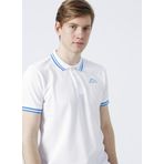 Kappa 351C7MWA53 M LOGO MALTAX 5 MSS Düz Beyaz Erkek Polo T-shirt