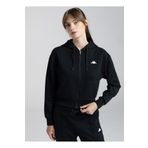 Kappa 371P62W005 AUTHENTIC MOE Siyah Dik Yaka Zip Kadın Ceket