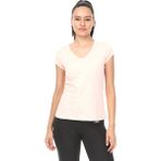 Kappa 601NM20-395 Rosa Kadın V Yaka T-Shirt - 2XL - Somon