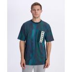 Kappa Authentic 222 Banda Fapo 3 Graphik Erkek Yeşil-Siyah Comfort Fit Tişört - Yeşil - Siyah