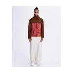 Kappa Authentic Aria Kadın Kahverengi-Turuncu Oversize Sherpa Mont