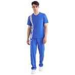 KAPPA Erkek 222 BANDA ECOP TK Tişört, BLUE ROYAL-BEIGE-GREY, S