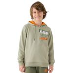 Kappa Erkek Çocuk Kapüşonlu Sweatshirt, Haki, 5-6 Yaş