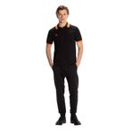 Kappa Erkek LOGO NEON Polo T-Shırt, Black-Orange, L