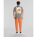 Kappa Kunio Erkek Gri-Mavi Regular Fit Tişört - 2XL - Gri - Mavi