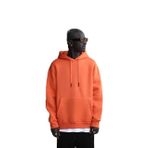 Kapşonlu 3 İplik Kalın İçi Polarlı Oversize Kangru Cepli Erkek Sweatshirt TURUNCU L