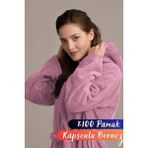 Kapşonlu Bornoz - Kadın ve Erkek | Pamuk | Dayanıklı | Hızlı Kuruma | Yumuşacık Konfor - XL - Pembe
