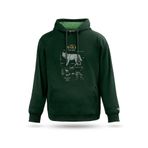 Kapşonlu Sweatshirt Anatomy Wolf Tasarım Kapşonlu Sweatshirt, Nefti yeşil, XL