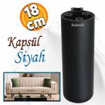 Kapsül Ayak Mobilya Yükseltici Kanepe Tv Ünitesi Koltuk Ayağı Konsol Ayakları Mat Siyah 18 Cm