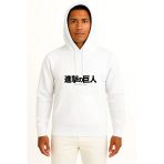 Kapüşonlu Attack On Titan Göğüs Tasarımlı Unisex Sweatshirt