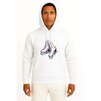 Kapüşonlu Buz Pateni Göğüs Tasarımlı Unisex Sweatshirt