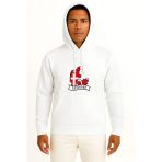 Kapüşonlu Danimarka Haritası Ve Bayrağı Göğüs Baskılı Unisex Sweatshirt