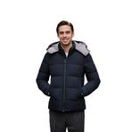 Kapüşonlu Erkek Mont Standart Lacivert 3XL