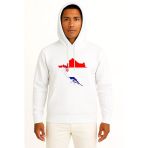Kapüşonlu Hırvatistan Haritası Göğüs Tasarımlı Unisex Sweatshirt