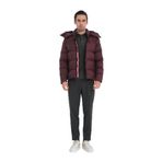 Kapüşonlu Kalın Erkek Şişme Mont Standart Fit Bordo XL