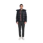 Kapüşonlu Kalın Erkek Şişme Mont Standart Fit Lacivert 3XL