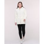 Kapüşonlu Polar Welsoft Peluş Hırka Kadın Rahat Fit Bej Renk Günlük Kullanım İçin - 40