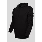 Kapüşonlu Sweatshirt Kanguru Cepli Siyah