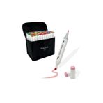 KAPVOE 60’lı Çift Uçlu Touch Marker Art Tasarım Kurecolor Twin Marker Kalem Seti Taşınabilir Çanta İthal