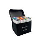 KAPVOE 80 Adet Çift Uçlu Touch Marker Art Tasarım Keçeli Kalem Boya Seti Çanta Hediyeli