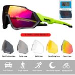 Kapvoe Değişebilir 5 Lens Mtb Polarize Bisiklet Spor Dağ Kayak Gözlüğü - Yeşil - Standart