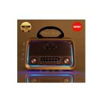 kar-bul 301 Ahşap Nostaljik Görünümlü Bluetoothlu Usb-sd Card Mp3 Çalar Radyo Müzik Çalar