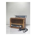 kar-bul Nostaljik Görünümlü Solarlı Bluetoothlu Mp3 Çalar Radyo Müzik Kutusu