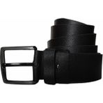 Kar-Pa %100 Deri Battal Çok Uzun Siyah Kot Pantolon Kemeri 4.5cm - 140 cm