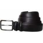 Kar-Pa %100 Deri Battal Çok Uzun Siyah Kumaş Pantolon Kemeri 3.5cm - 155 cm