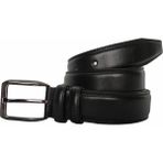 Kar-Pa %100 Hakiki Deri Siyah Dikişli Klasik Pantolon Kemeri, 3.5 cm - 120 cm - 000-Siyah