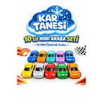 KAR TANESİ 10'lu Mini Oyuncak Araba Seti – Doğum Günü Hediyeliği, Okul Sınıf Dağıtmalık Oyuncak Araba
