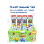 KAR TANESİ 20 Adet Baloncuk Tüpü Bubble Oyuncak – Okulda Dağıtmalık Doğum Günü ve Karne Günü Hediyelik