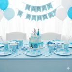 Kar Temalı Frozen Elsa Tabak 23 cm 8 Parça Çocuk Doğum Günü Parti Tabağı