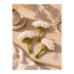 Kara Art Yapay Gala Süsleme Çiçeği- 2 Demet (24 adet) -10 CM Hediyelik Nişan Söz Nikah Kına Süsleme
