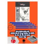 kara kalem çizim seti 20X30 CM A4 90 gr defter 40 SAYFA hb-2b-3b-5b-6b kalem hamur silgi herboy