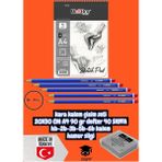 Kara Kalem Çizim Seti 20X30 cm A4 90 gr Defter 40 Sayfa Hb-2b-3b-5b-6b Kalem Hamur Silgi