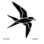Kara Kuş Yapışkanlı Stencil Süsleme Ve Boyama Kalıbı