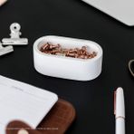 Kara Teke Collections Çok Amaçlı, Minimal Tasarımlı, Zarif ve Kullanışlı Beton Masaüstü Organizer (Bej - Kırık Beyaz) - 10x5x3,5 cm