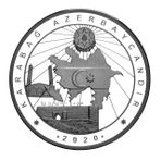 Karabağ Azerbaycandır Gümüş Hatıra Parası - 2 – Türkçe