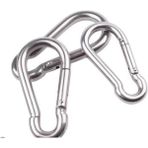 Karabina 6 mm Gri Tırmanış İçin Galvanizli Malzeme ile Paslanmaya Karşı Dayanıklı