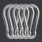 Karabina Metal Bağlantı Elemanı, 6x60 mm, 5 Adet